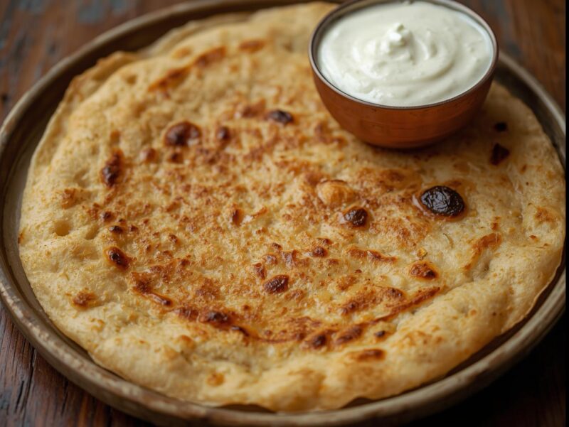 paratha with curd
